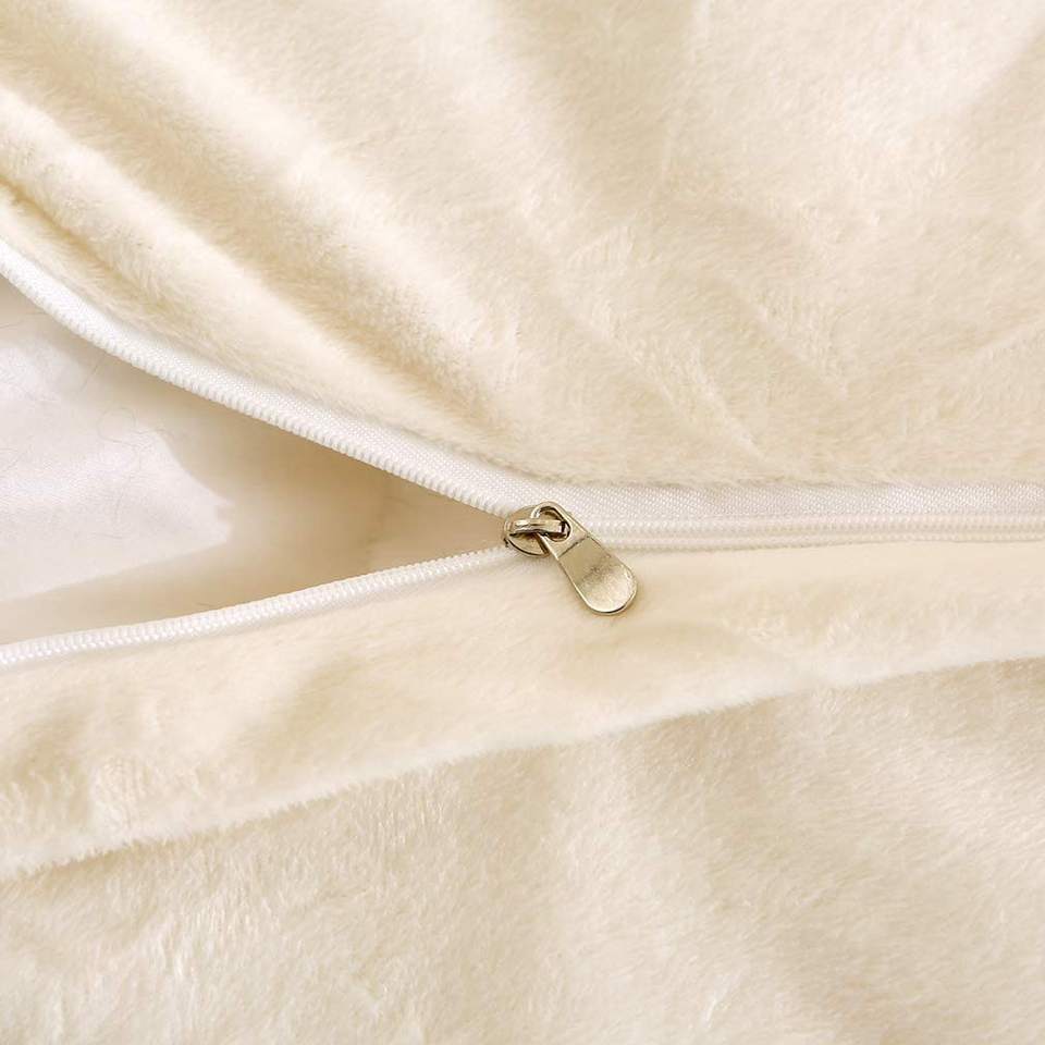 Teddy dekbedovertrek - Wit